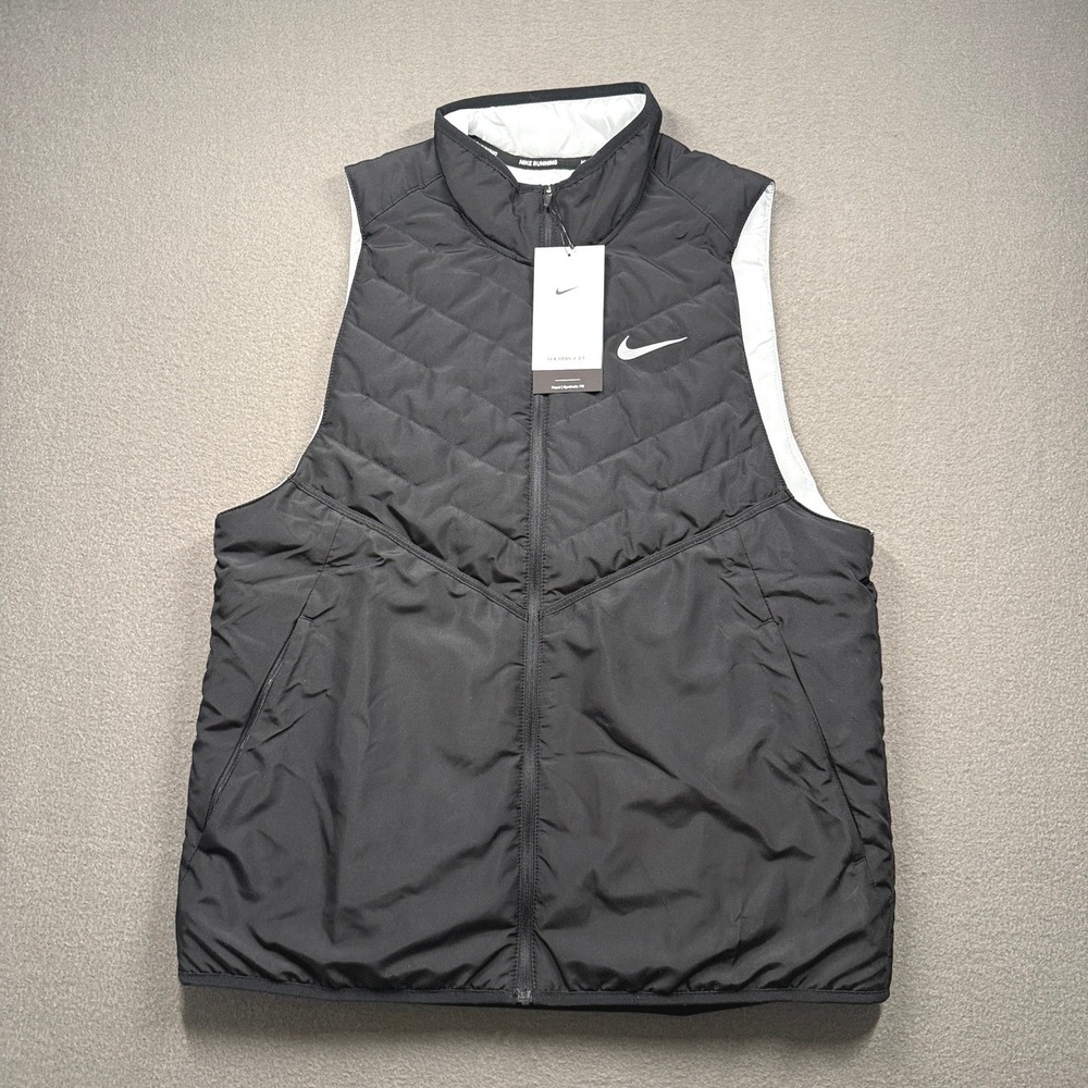 Nike Puffer Vest Mens Therma-FIT Repel Running M Black DD5647-010